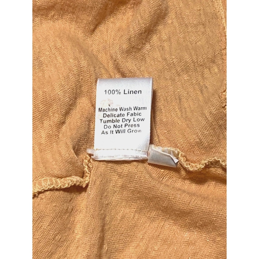 WILT Sleeveless Top size Small Linen Peach Orange Knit Swing Pocket - Picture 10 of 10